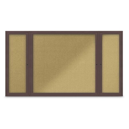 United Visual Products Indoor Enclosed Combo Board, 48"x36", Gold Frame/Black & Keylime UVCB4836G-BLACK-KEYLIME